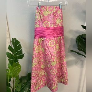 Bright fun strapless mini from Lilly Pulitzer
